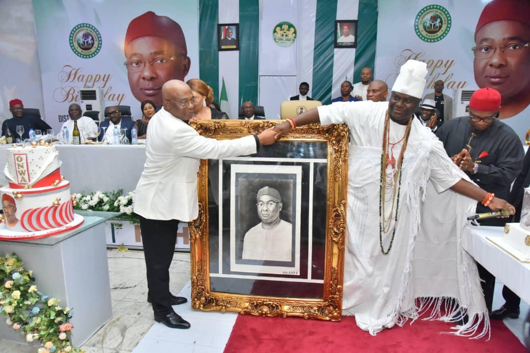 Photo: Ooni of Ife attends Uzodimma’s birthday