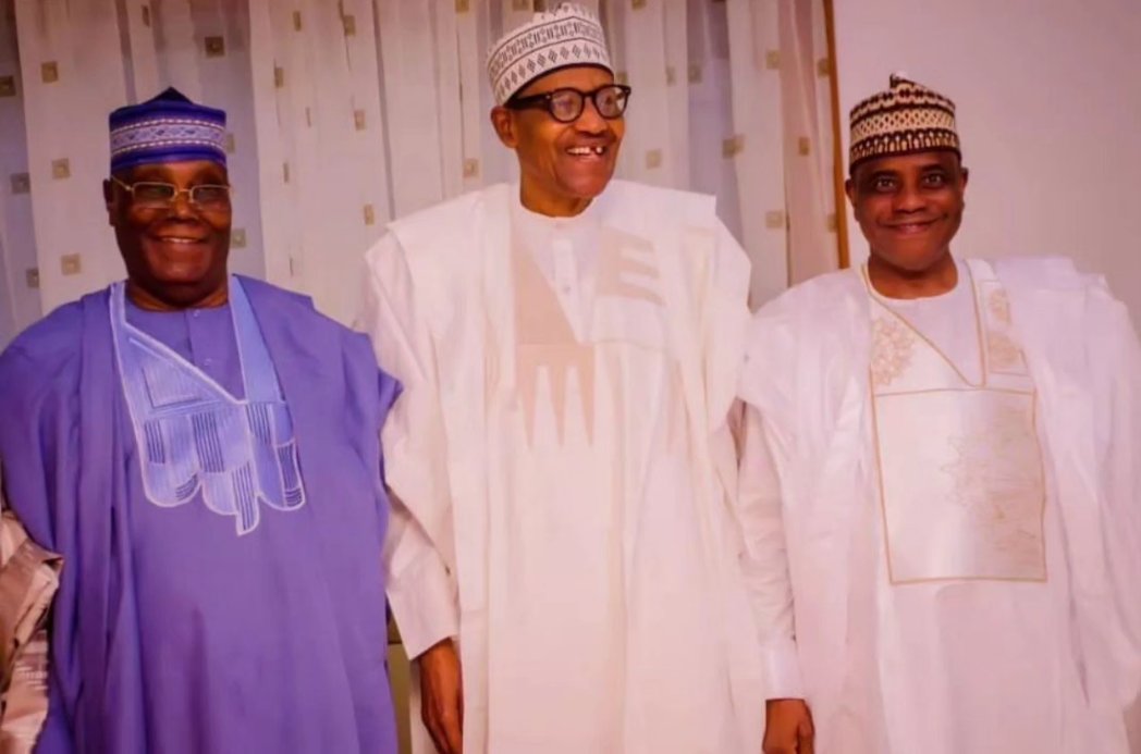 Photo: Atiku, Tambuwal visit Buhari