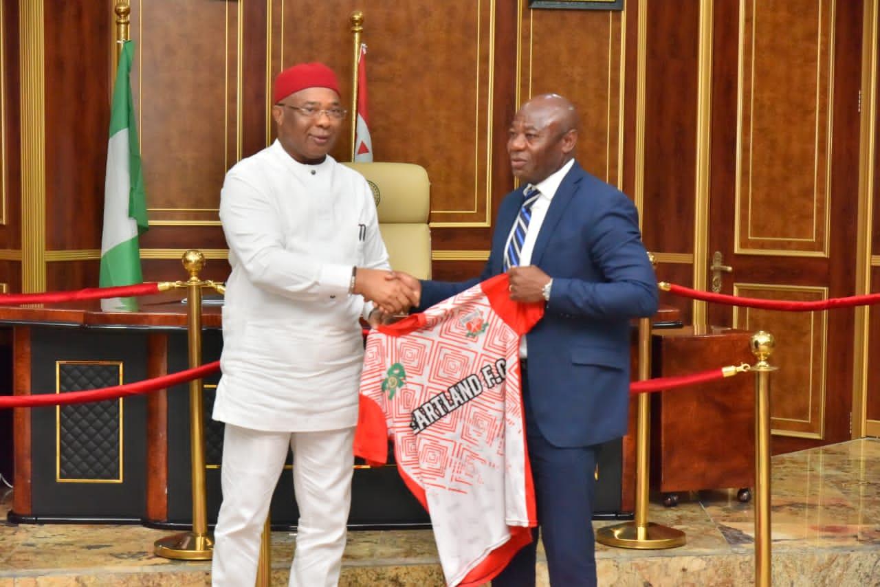 Imo governor, Uzodimma, unveils Amuneke as Heartland FC manager, sets target